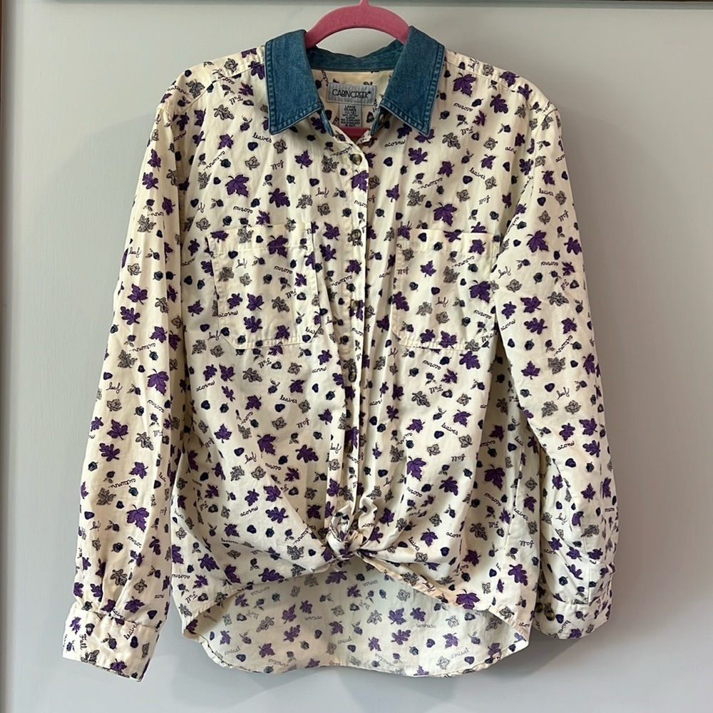 Cabin Creek - large, 100% cotton, vintage button‎ down